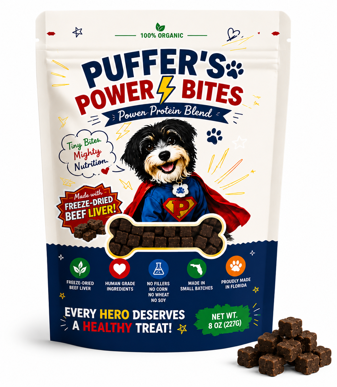 Puffer's Power Bites - Freeze-Dried Beef Liver